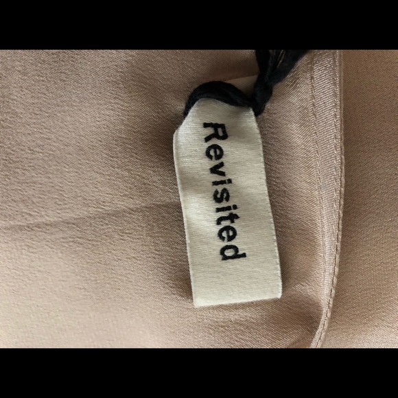 New NWT REVISITED silk smock DRESS shirt dress - Picture 2 of 8